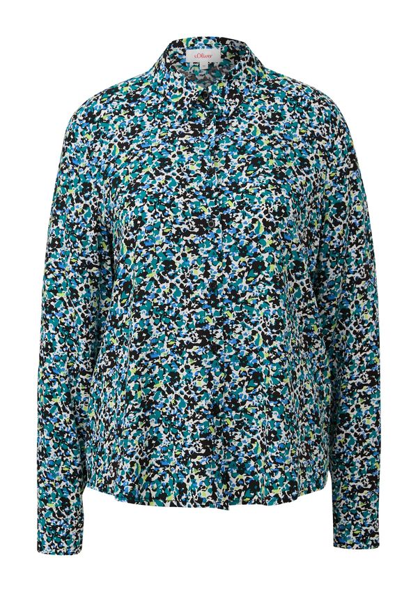 s.Oliver s.Oliver Блуза  синьо / циан / лайм / бяло