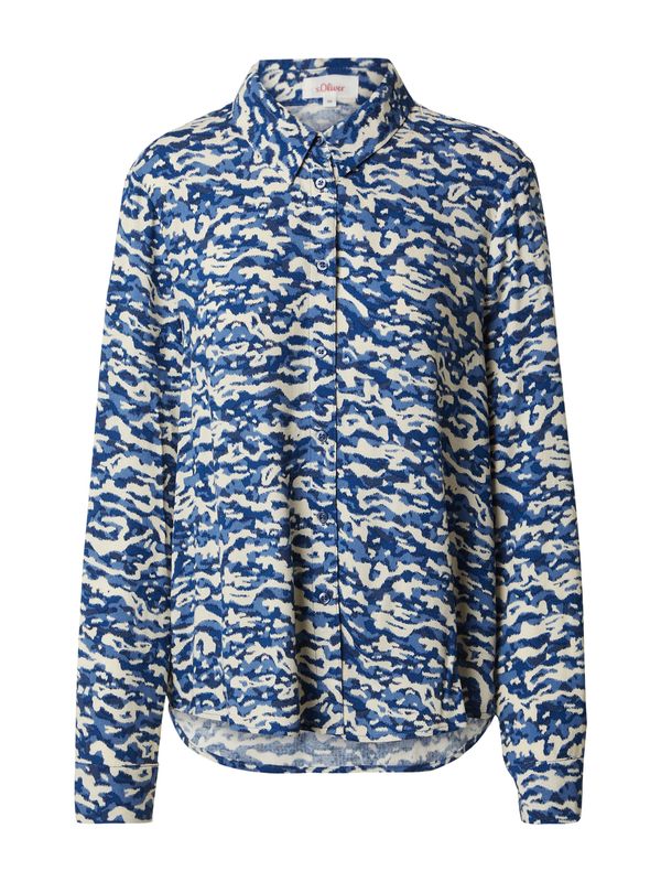 s.Oliver s.Oliver Блуза  синьо / светлосиньо / бяло