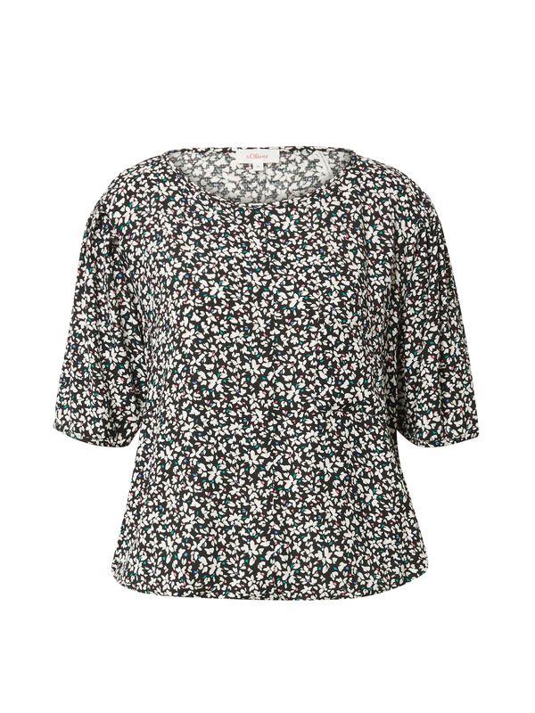 s.Oliver s.Oliver Блуза  синьо / зелено / черно / бяло