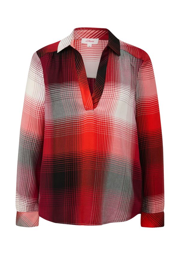 s.Oliver s.Oliver Блуза  сиво / червено / черно / бяло
