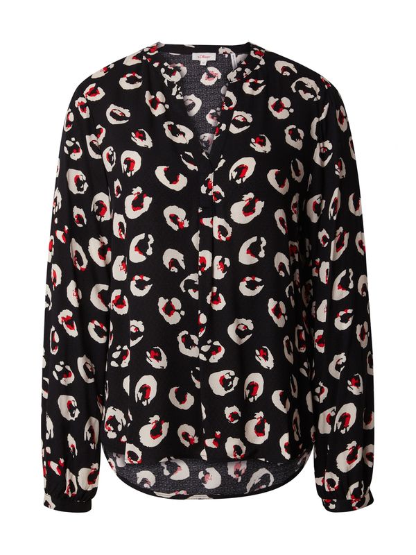 s.Oliver s.Oliver Блуза  светлобежово / червено / черно