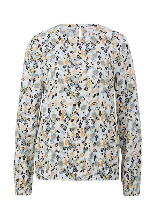 s.Oliver s.Oliver Блуза  светлобежово / светлосиньо / светлооранжево / черно