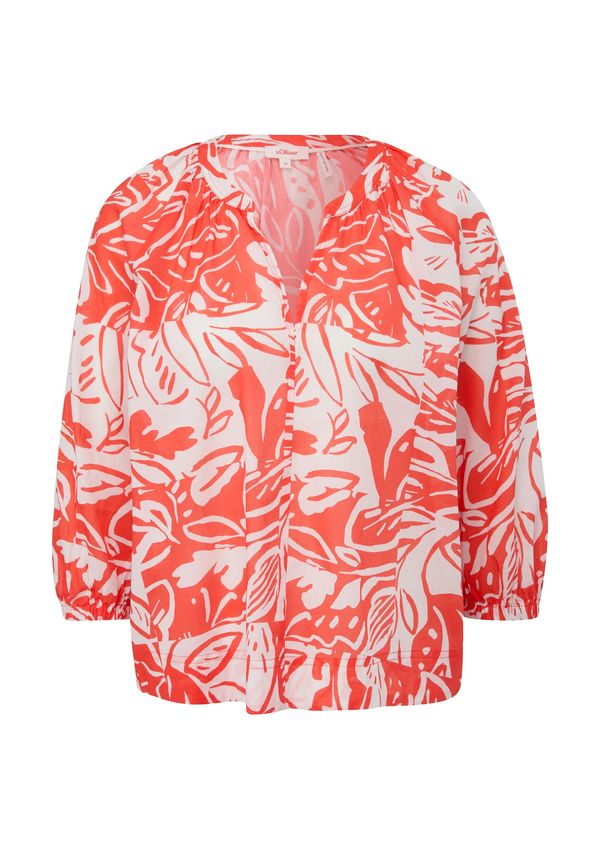 s.Oliver s.Oliver Блуза  тъмнооранжево / бяло