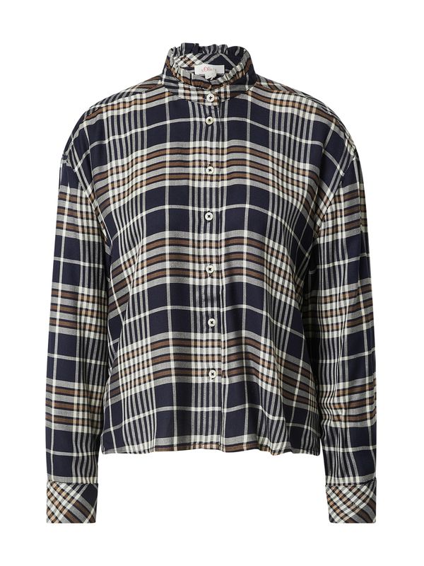 s.Oliver s.Oliver Блуза  тъмносиньо / кафяво / бяло