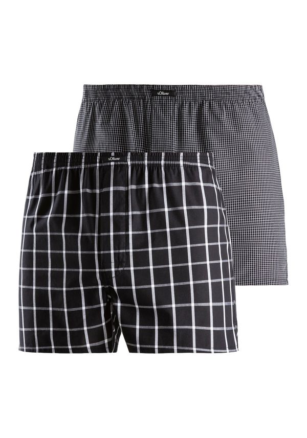 s.Oliver s.Oliver Боксерки  сиво / черно / бяло