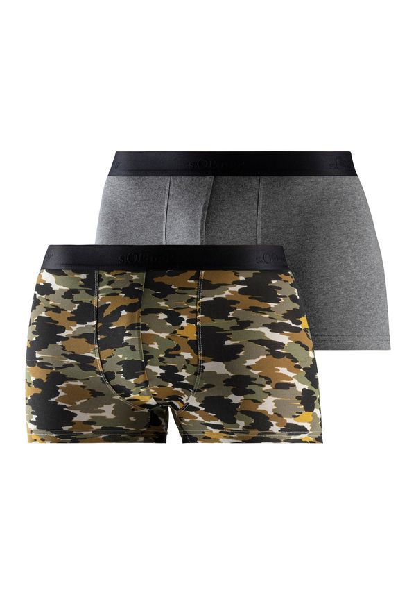 s.Oliver s.Oliver Боксерки  сиво / зелено / черно