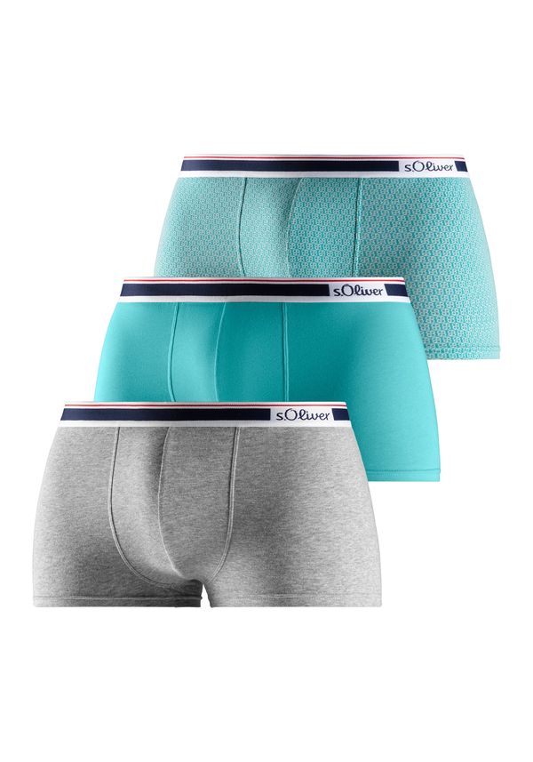 s.Oliver s.Oliver Боксерки  тюркоазен / сив меланж / бяло