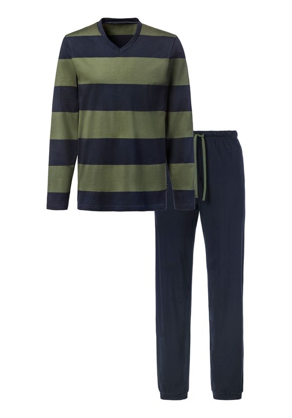 s.Oliver s.Oliver Дълга пижама  нейви синьо / каки