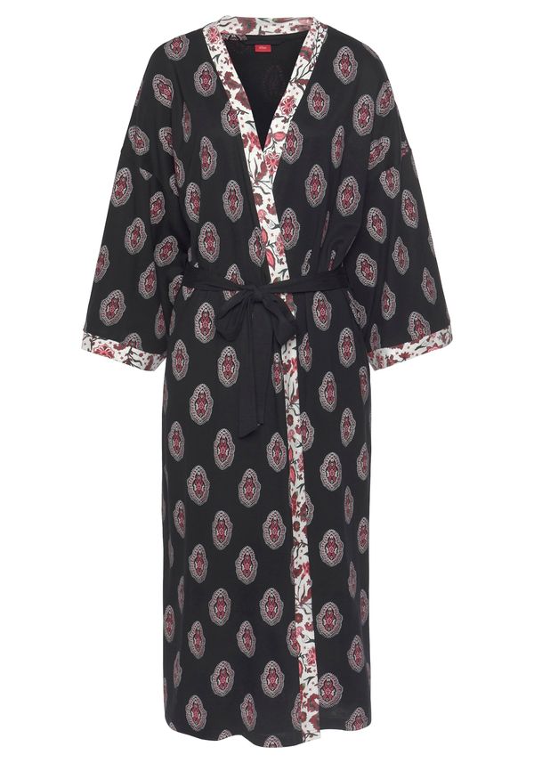 s.Oliver s.Oliver Дълъг халат за баня  пъстро / черно