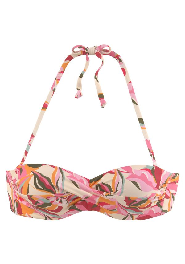 s.Oliver s.Oliver Горнище на бански 'Bauhinia'  светлобежово / тъмнозелено / оранжево / светлорозово