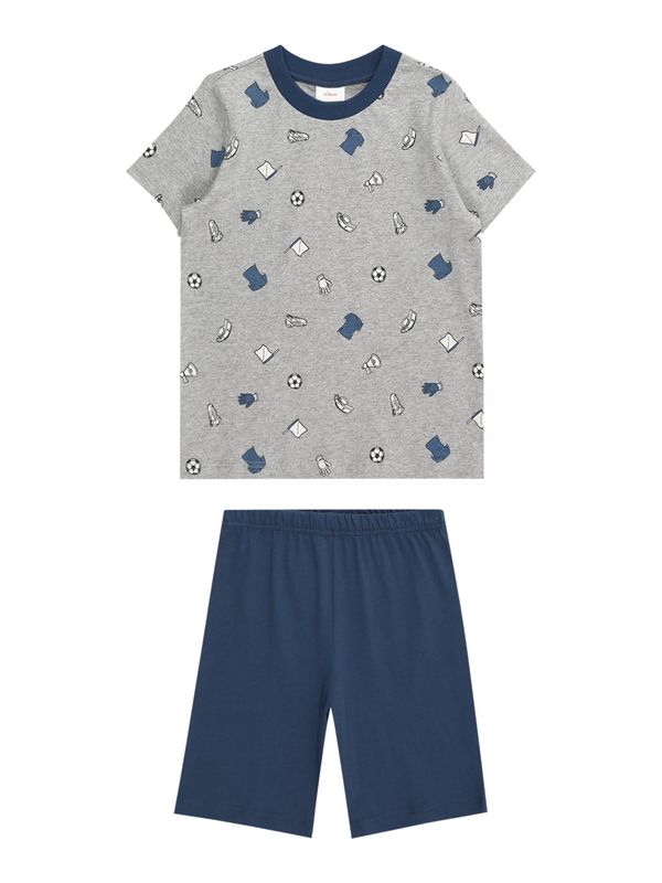 s.Oliver s.Oliver Комплект пижама  морскосиньо / сив меланж / черно / бяло