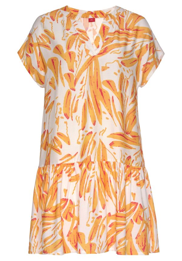 s.Oliver s.Oliver Лятна рокля  бежово / жълто / тъмнорозово