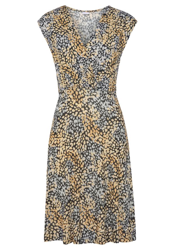 s.Oliver s.Oliver Лятна рокля  пастелно жълто / светлосиво / черно