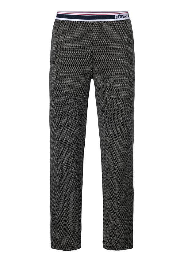 s.Oliver s.Oliver Панталон пижама  кремаво / нейви синьо / черно / бяло