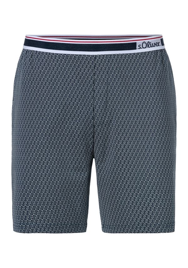 s.Oliver s.Oliver Панталон пижама  нейви синьо / бяло