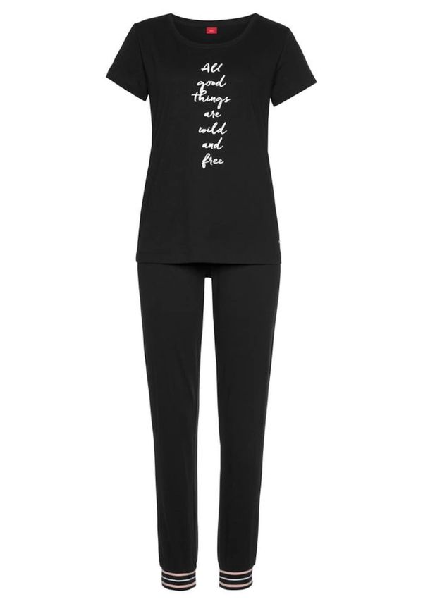 s.Oliver s.Oliver Пижама  бледорозово / черно / бяло