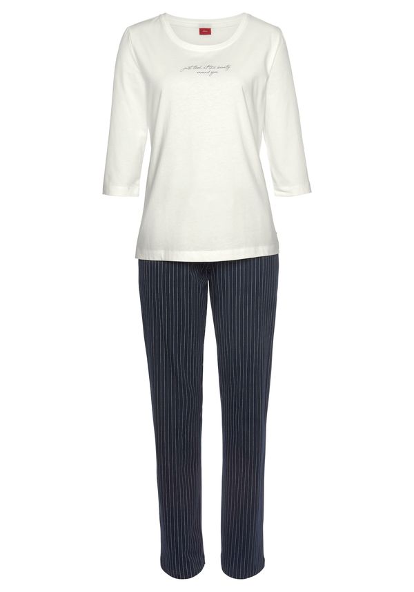 s.Oliver s.Oliver Пижама  черно / бяло