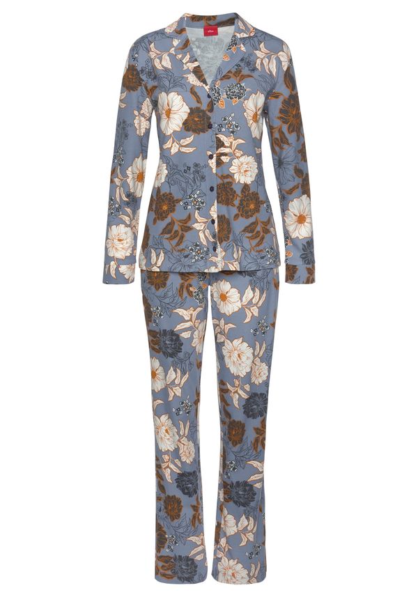 s.Oliver s.Oliver Пижама  гълъбово синьо / пъстро