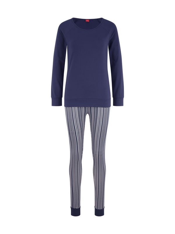 s.Oliver s.Oliver Пижама  нейви синьо / бяло