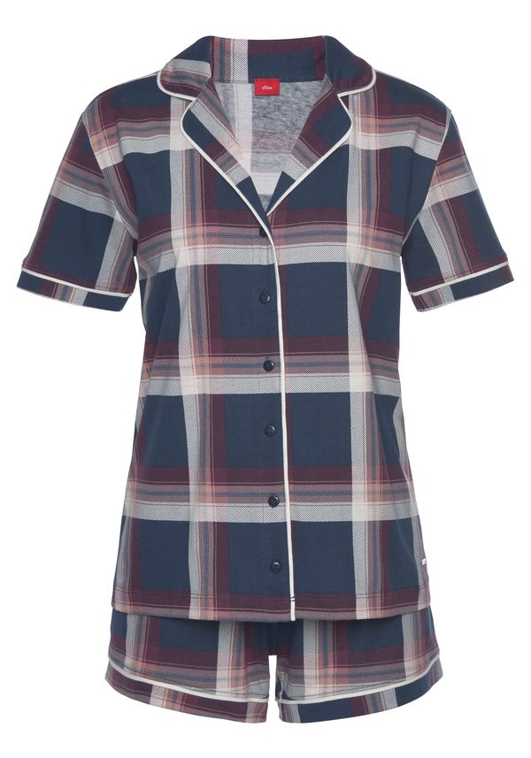 s.Oliver s.Oliver Пижама  синьо / кафяво / бяло