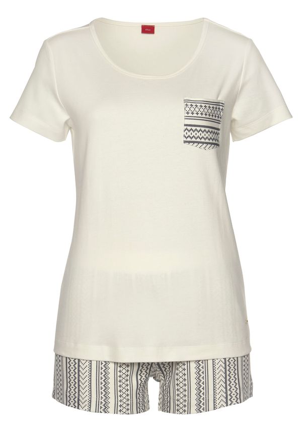 s.Oliver s.Oliver Пижама  сиво / бяло