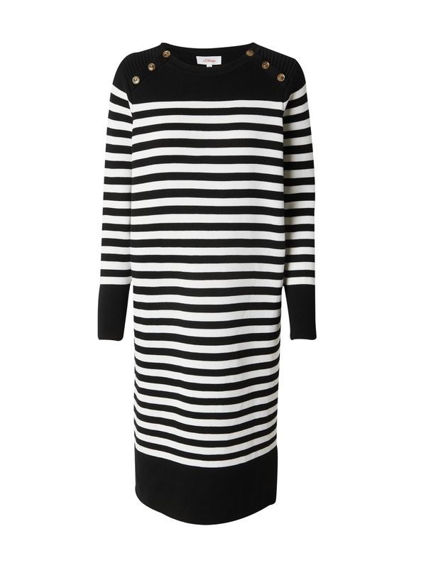 s.Oliver s.Oliver Плетена рокля  черно / бяло