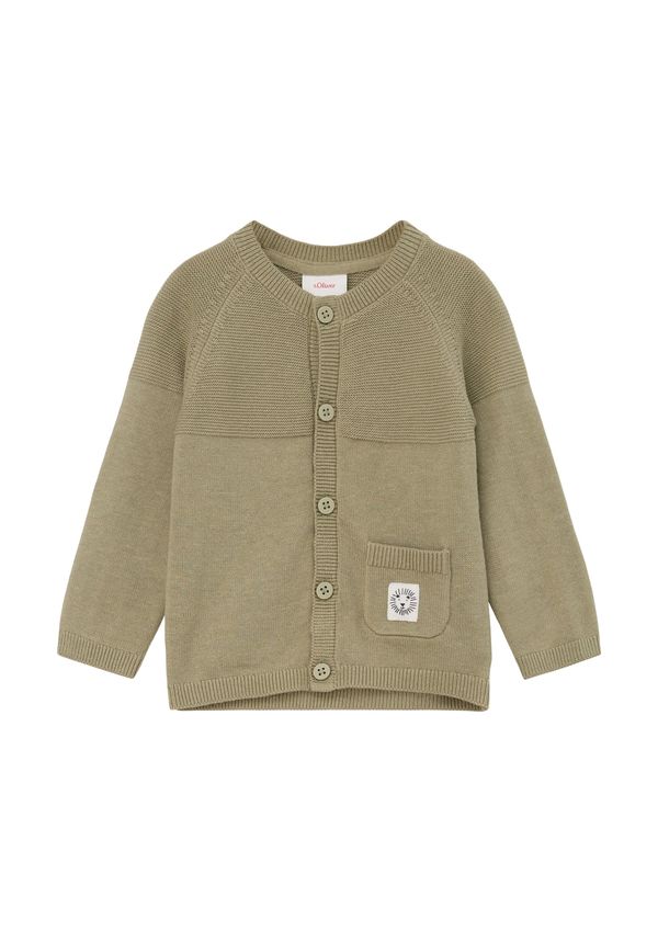 s.Oliver s.Oliver Плетена жилетка  каки / бяло