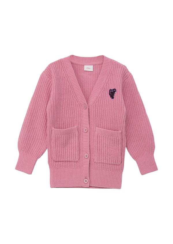 s.Oliver s.Oliver Плетена жилетка  тъмнолилаво / еосин / черно