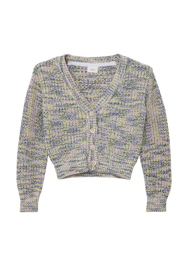 s.Oliver s.Oliver Плетена жилетка  жълто / зелено / виолетов / бяло