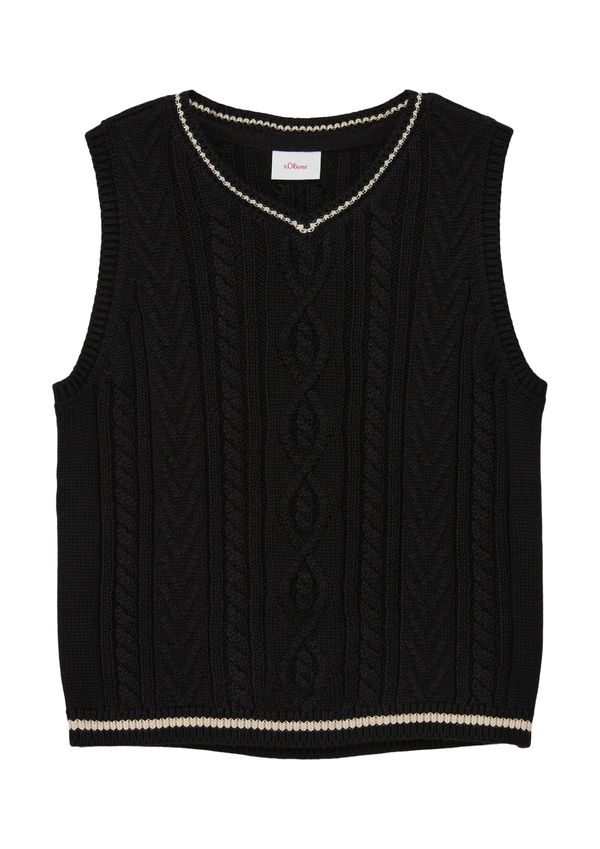 s.Oliver s.Oliver Пуловер  черно / бяло