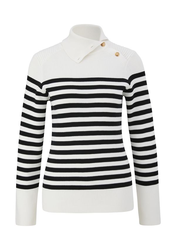 s.Oliver s.Oliver Пуловер  черно / бяло