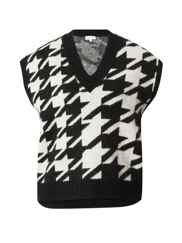 s.Oliver s.Oliver Пуловер  черно / естествено бяло