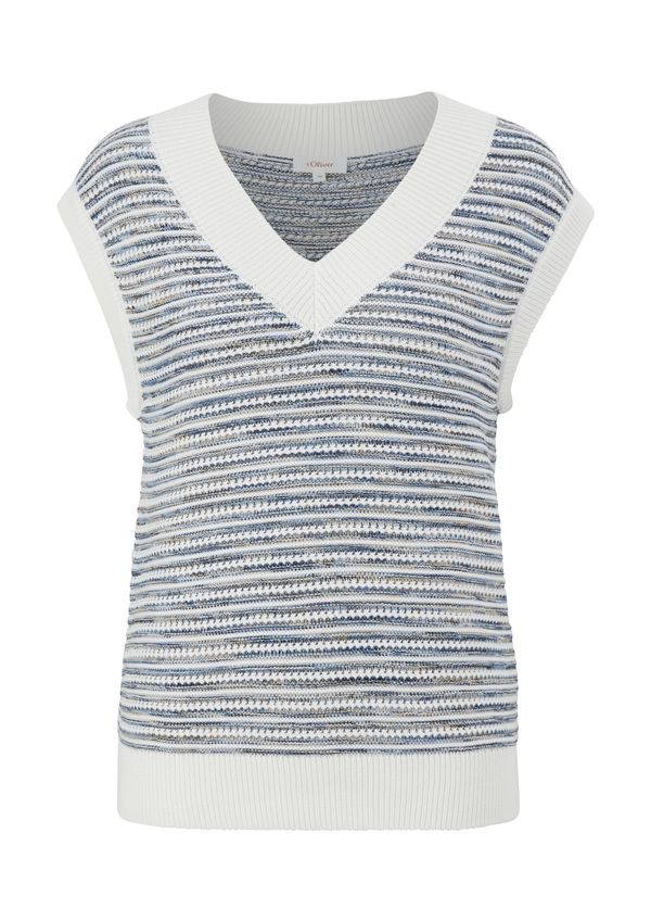 s.Oliver s.Oliver Пуловер  кобалтово синьо / тъмносиньо / светлосиво / бяло