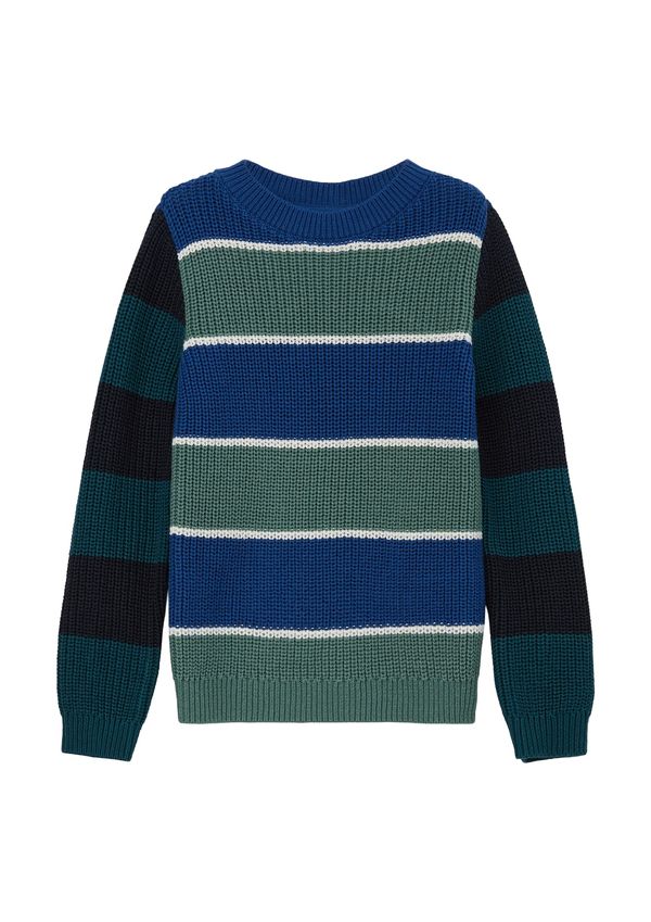 s.Oliver s.Oliver Пуловер  нейви синьо / тъмнозелено / бяло