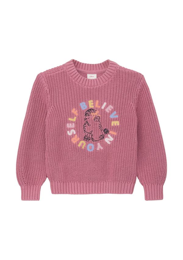 s.Oliver s.Oliver Пуловер  синьо / жълто / пепел от рози / бяло