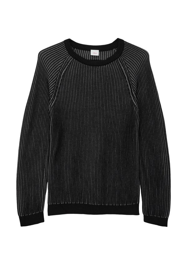 s.Oliver s.Oliver Пуловер  сиво / черно