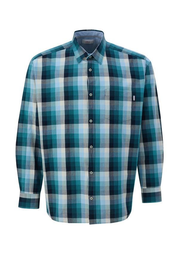 s.Oliver Red Label Big & Tall s.Oliver Red Label Big & Tall Риза  нейви синьо / циан / небесносиньо / сиво