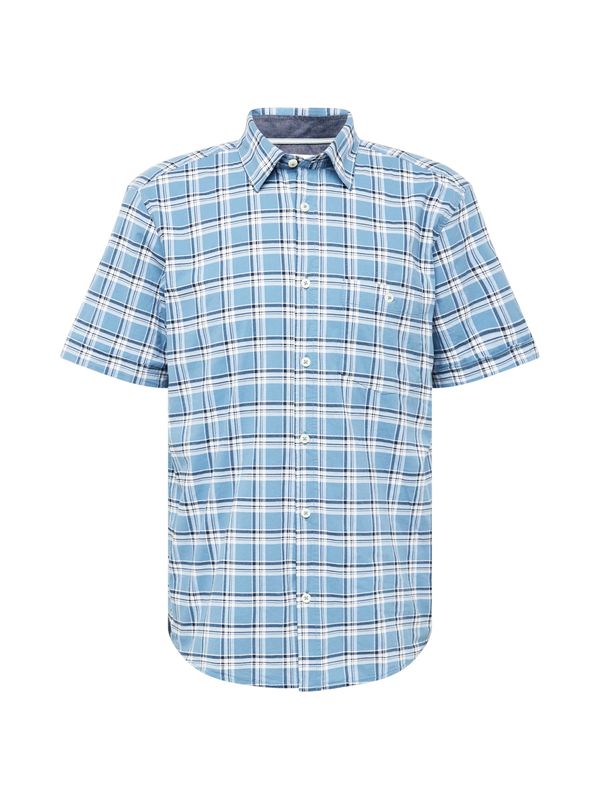 s.Oliver s.Oliver Риза  гълъбово синьо / черно / бяло