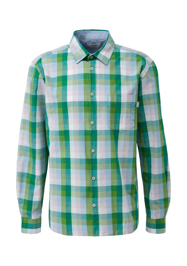 s.Oliver s.Oliver Риза  маслина / елхово зелено / светлозелено / бяло