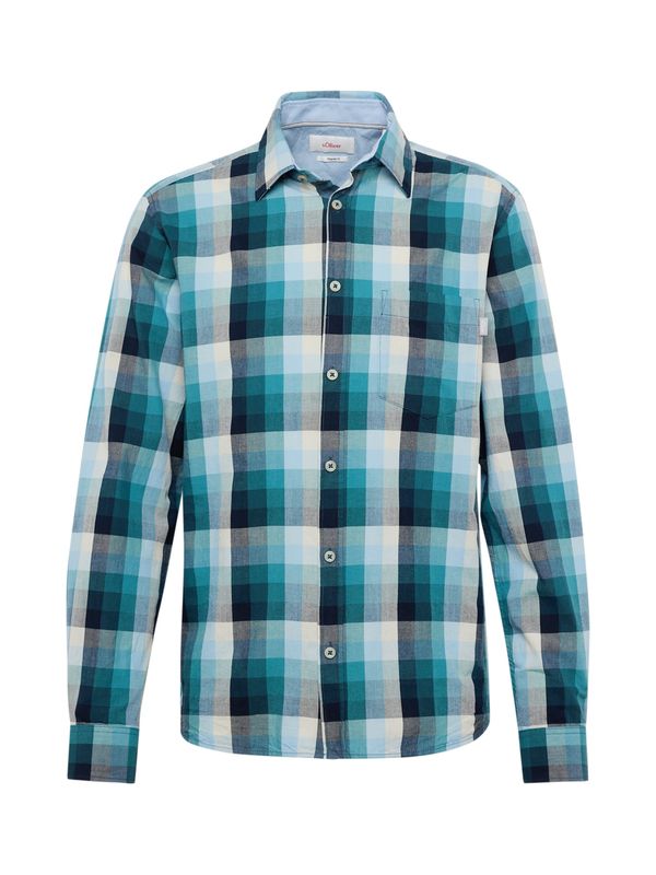 s.Oliver s.Oliver Риза  нейви синьо / синя тинтява / светлосиньо / сиво