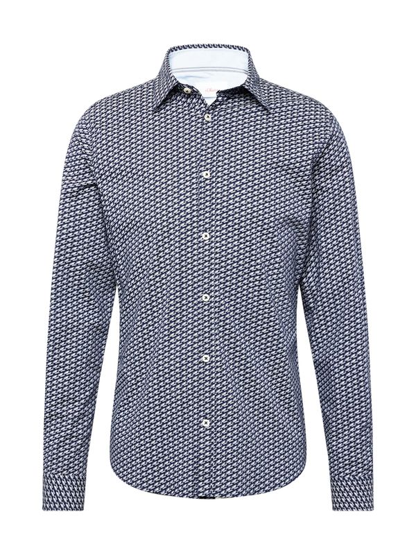 s.Oliver s.Oliver Риза  нейви синьо / сиво / бяло