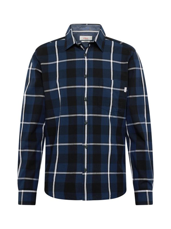 s.Oliver s.Oliver Риза  опушено синьо / тъмносиньо / черно / бяло