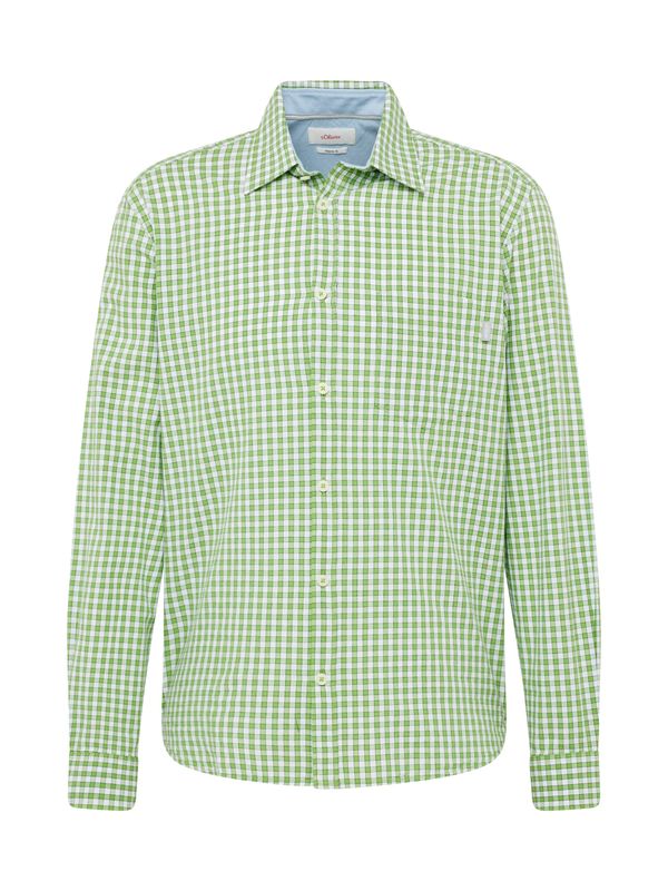 s.Oliver s.Oliver Риза  пастелно зелено / светлозелено / бяло