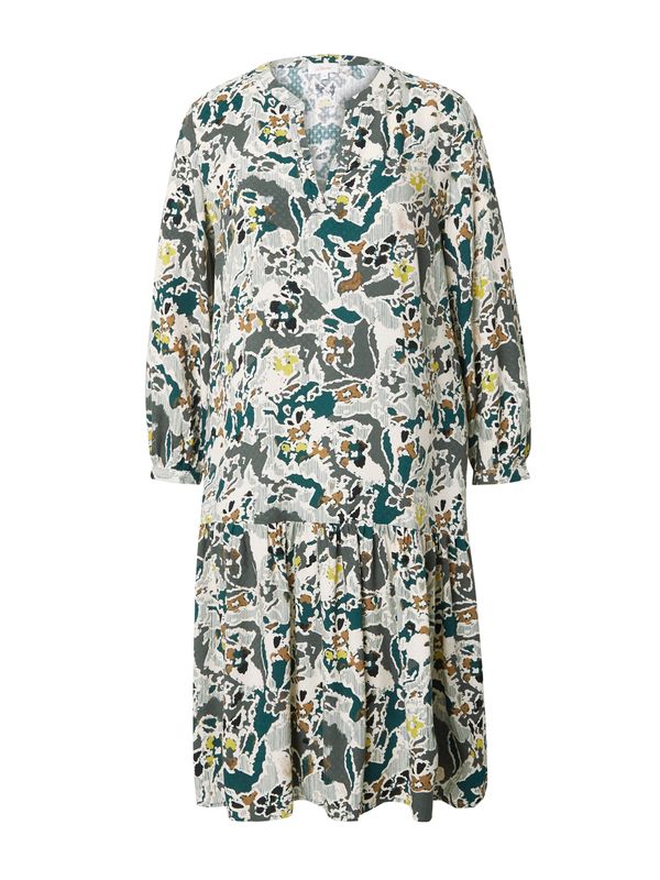 s.Oliver s.Oliver Рокля  бежово / смарагдово зелено / мента / тъмнозелено