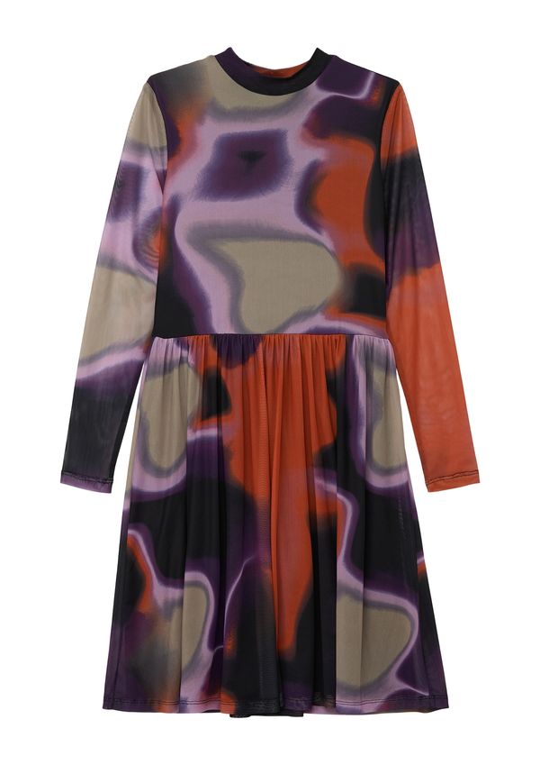 s.Oliver s.Oliver Рокля  маслина / тъмнолилаво / тъмно коралово / черно