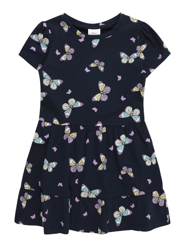 s.Oliver s.Oliver Рокля  нейви синьо / светлосиньо / светложълто / светлолилаво