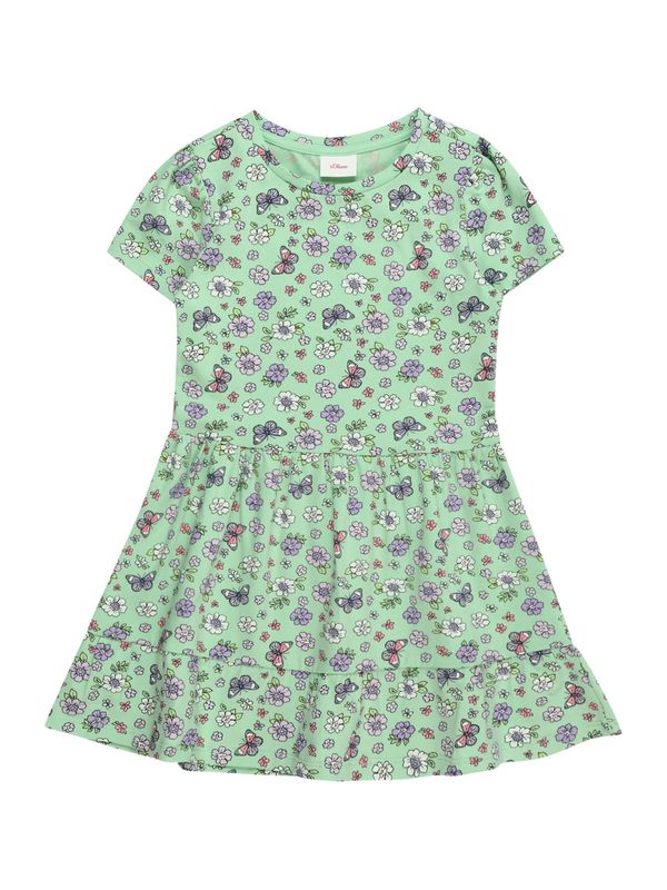 s.Oliver s.Oliver Рокля  светлозелено / лилав / питая / мръсно бяло