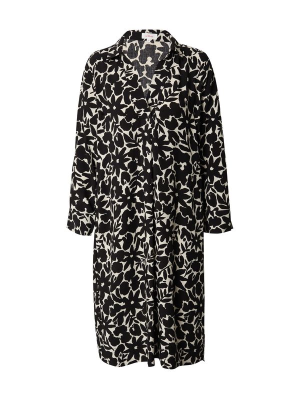 s.Oliver s.Oliver Рокля тип риза  черно / бяло