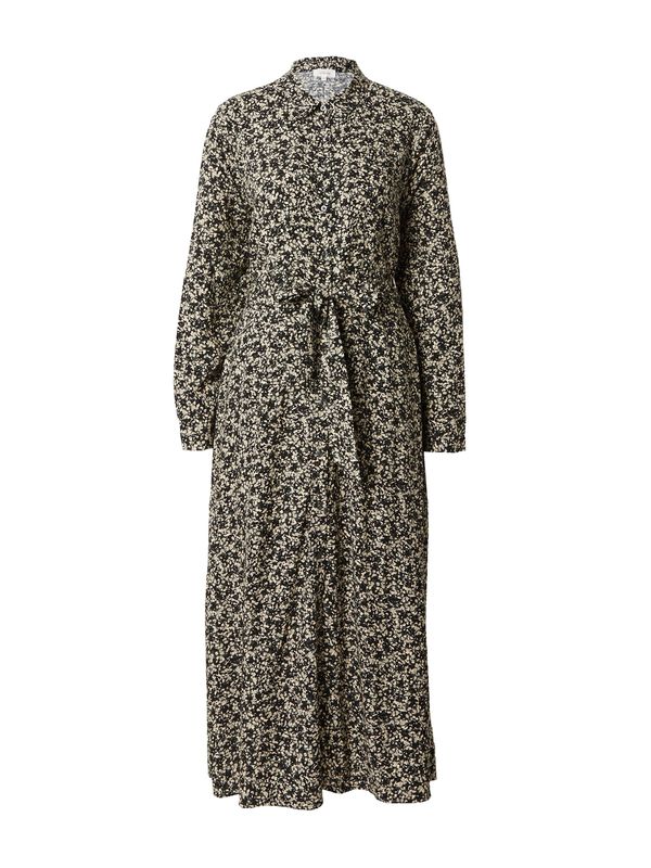 s.Oliver s.Oliver Рокля тип риза  сиво-бежово / тъмнозелено / черно