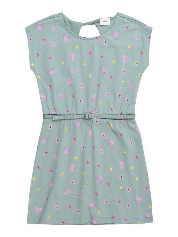 s.Oliver s.Oliver Рокля  жълто / нефритено зелено / лилав / черно